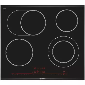 Bosch Serie 8 PKN675DP1D 60cm Ceramic Hob with PerfectFry Sensor, TouchSelect, PowerBoost, Black