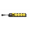 Power Extension Goobay 45194 3m 5 AC Outlets Indoor/Outdoor Black Yellow