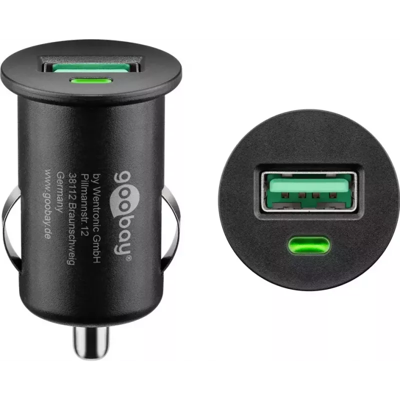 Vehicle charging adapter Goobay 18 W Quick Charge 3.0 black