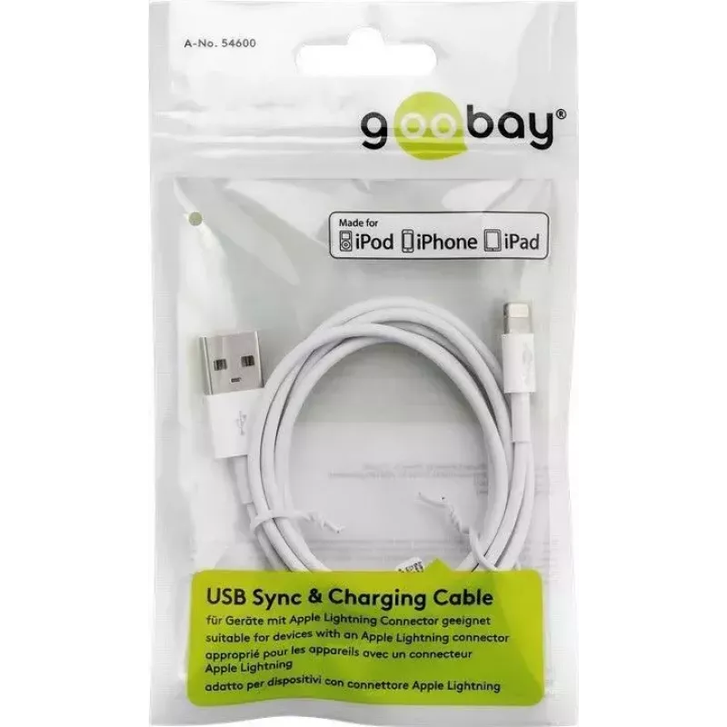 Lightning USB Charging and Sync Cable Goobay 72905