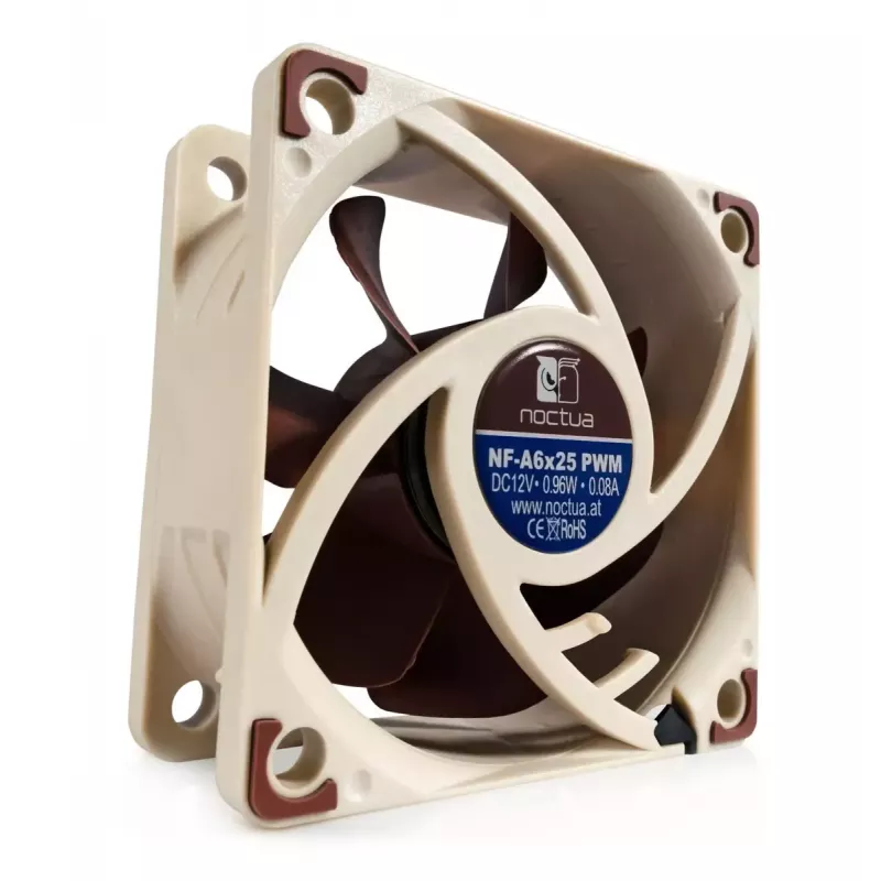 Noctua fan NF-A6x25 PWM 60 mm, 12 V, 550–3000 RPM, 29.2 m³/h, 19.3 dB