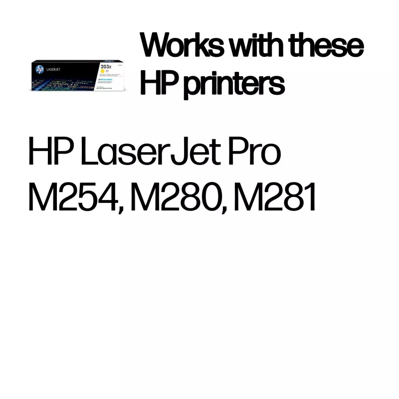 HP LaserJet 203X High Yield Yellow Original Toner Cartridge