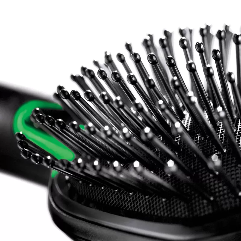 Paddle hairbrush BRAUN BR710 for adults, black and green, 175 g