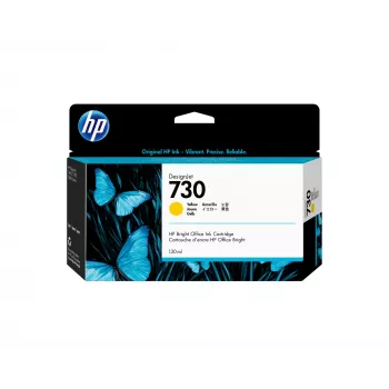 HP 730 130-ml Yellow DesignJet Ink Cartridge, HP DesignJet T1700 Printer series, Thermal inkjet, Yellow, Singapore, 202 mm, 129 mm