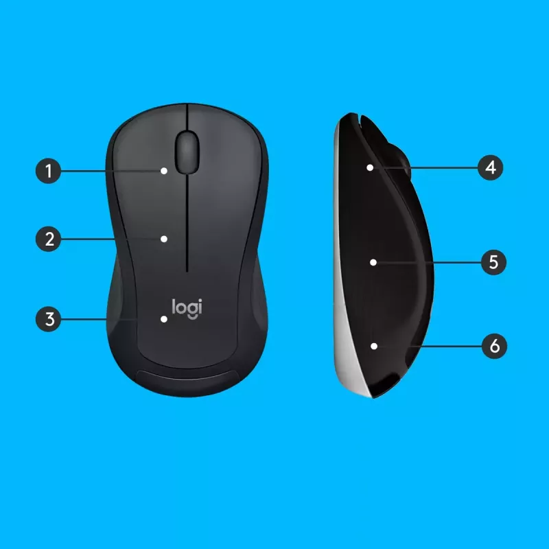 Wireless keyboard and mouse set Logitech MK540 Advanced — full-size QWERTY keyboard, USB receiver, US layout, ergonomic mouse, black/white