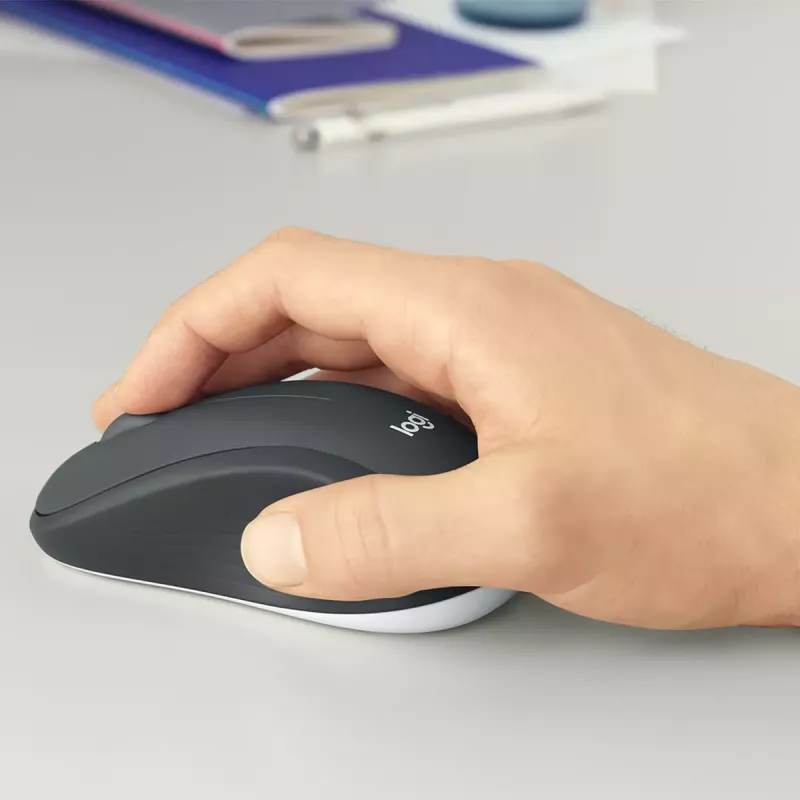 Wireless keyboard and mouse set Logitech MK540 Advanced — full-size QWERTY keyboard, USB receiver, US layout, ergonomic mouse, black/white
