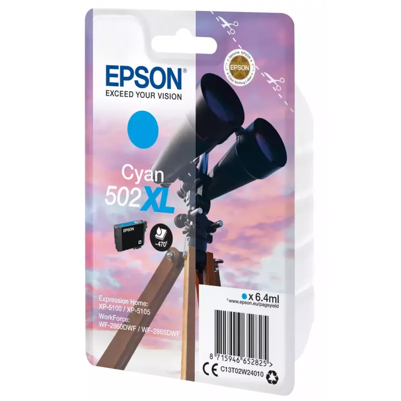 Cartridge Epson 502XL Cyan 470 pages