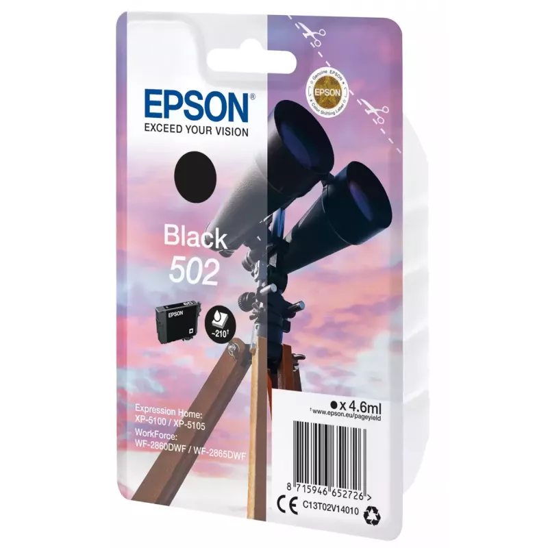 Cartridge Epson 502 black T02V1 C13T02V14010