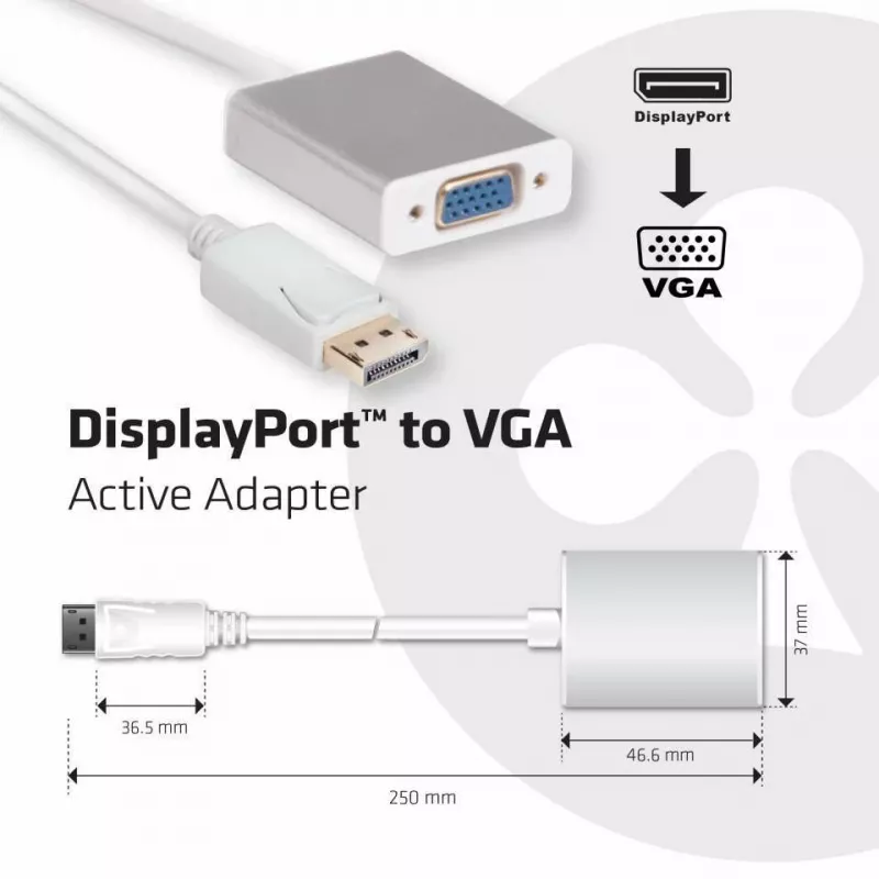 Active Adapter DisplayPort to VGA CLUB3D CAC-2003