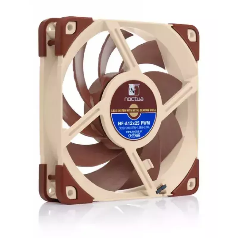 Noctua fan NF-A12x25 PWM 120 mm, 12 V, PWM, 2000 RPM max, 102.1 m³/h, 22.6 dB