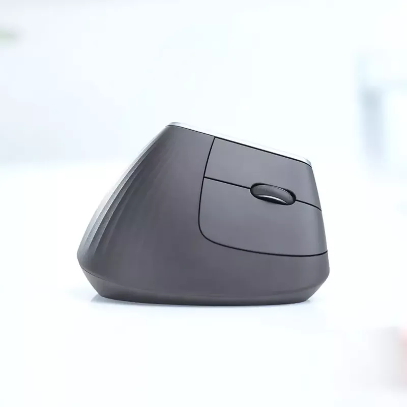 Ergonomic wireless mouse Logitech MX Vertical, MX Vertical, 4000 DPI, RF Wireless + Bluetooth, right-hand, Graphite, office use
