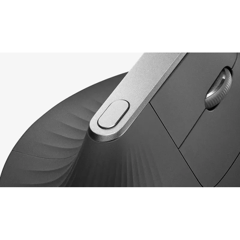 Ergonomic wireless mouse Logitech MX Vertical, MX Vertical, 4000 DPI, RF Wireless + Bluetooth, right-hand, Graphite, office use
