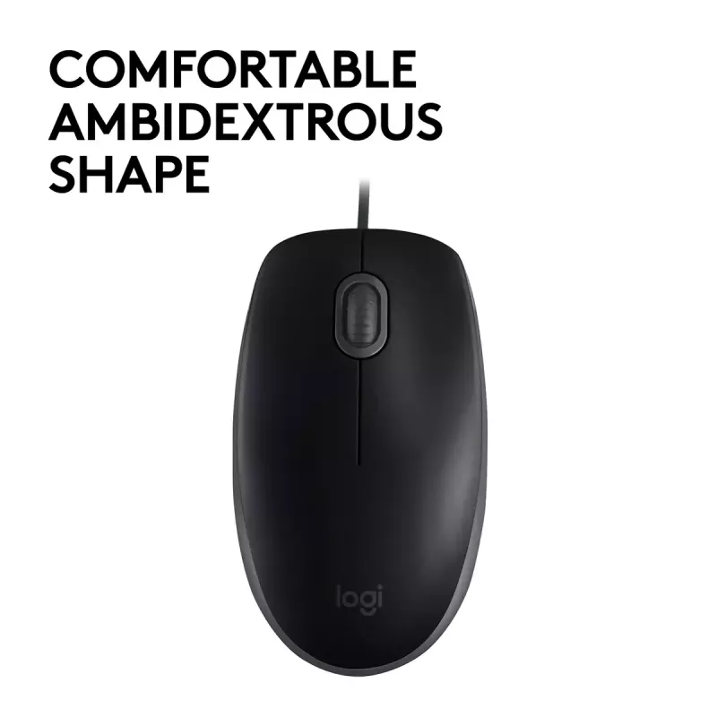 Mouse Logitech B110 Silent Wired USB Black