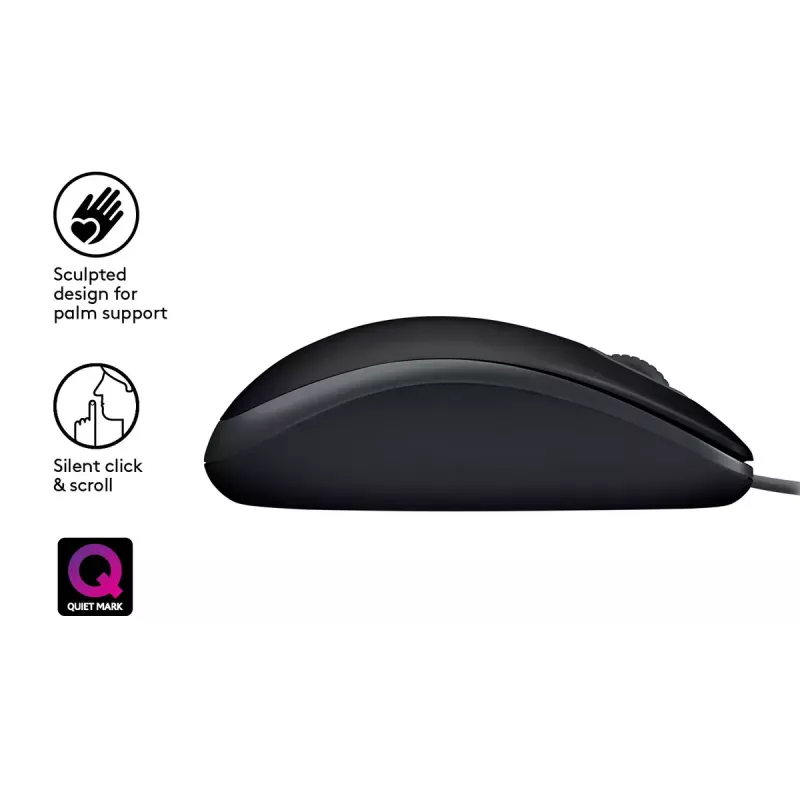 Mouse Logitech B110 Silent Wired USB Black