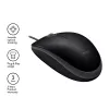 Mouse Logitech B110 Silent Wired USB Black