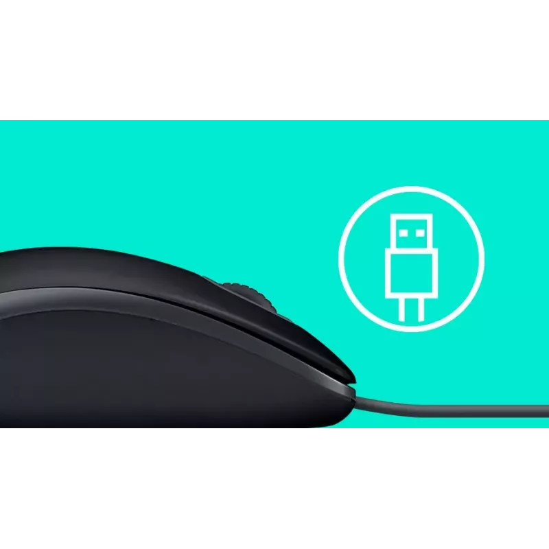 Mouse Logitech B110 Silent Wired USB Black