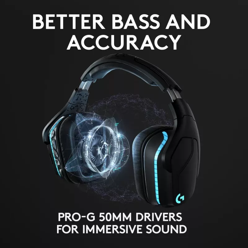 LOGITECH G935 Wireless 7.1 Surround Sound Lightsync Gaming Headset - 2.4GHz