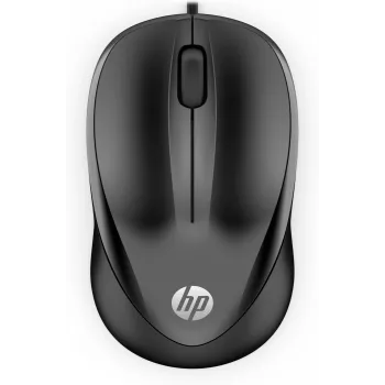 HP Wired Mouse 1000, Ambidextrous, USB Type-A, 1200 DPI, Black