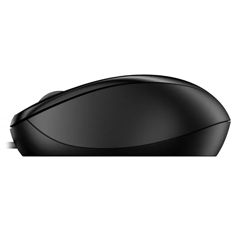 HP Wired Mouse 1000, Ambidextrous, USB Type-A, 1200 DPI, Black