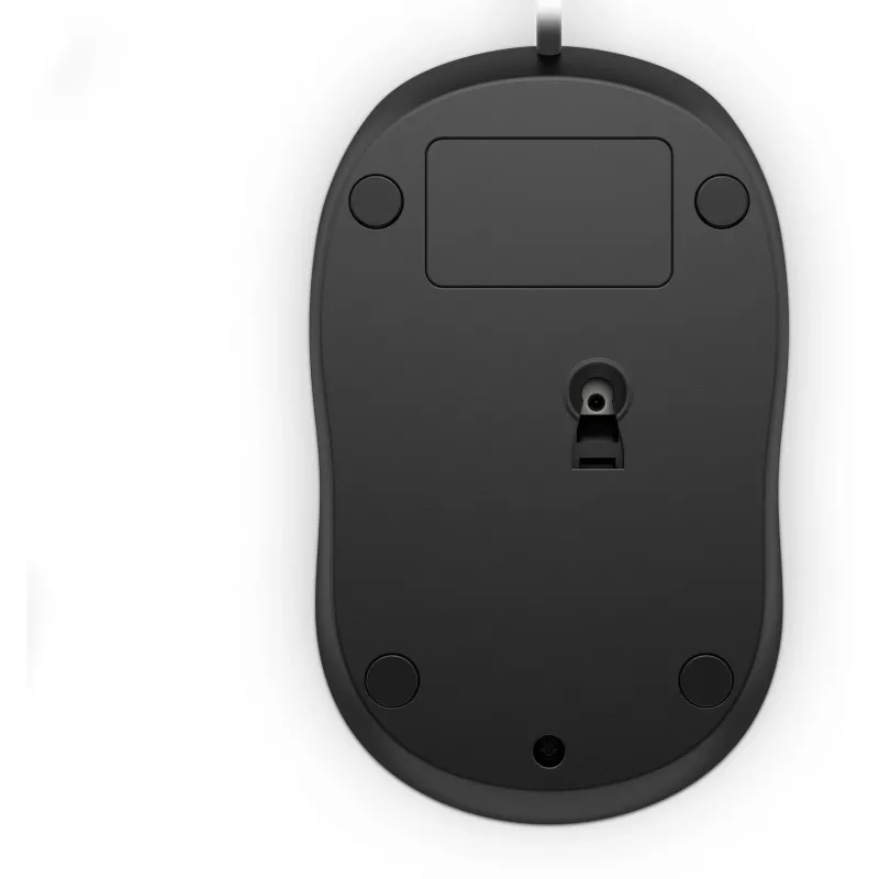 HP Wired Mouse 1000, Ambidextrous, USB Type-A, 1200 DPI, Black