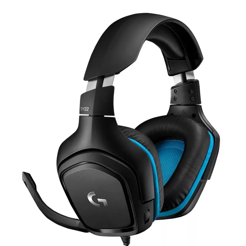 LOGITECH G432 - USB / 3.5mm - Game-headset - 7.1 Surround - Blue