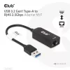 CLUB3D USB 3.2 Gen1 Type A to RJ45 2.5Gbps Adapter