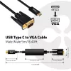 USB Type C to VGA Active Cable M/M CLUB3D CAC-1512 5m