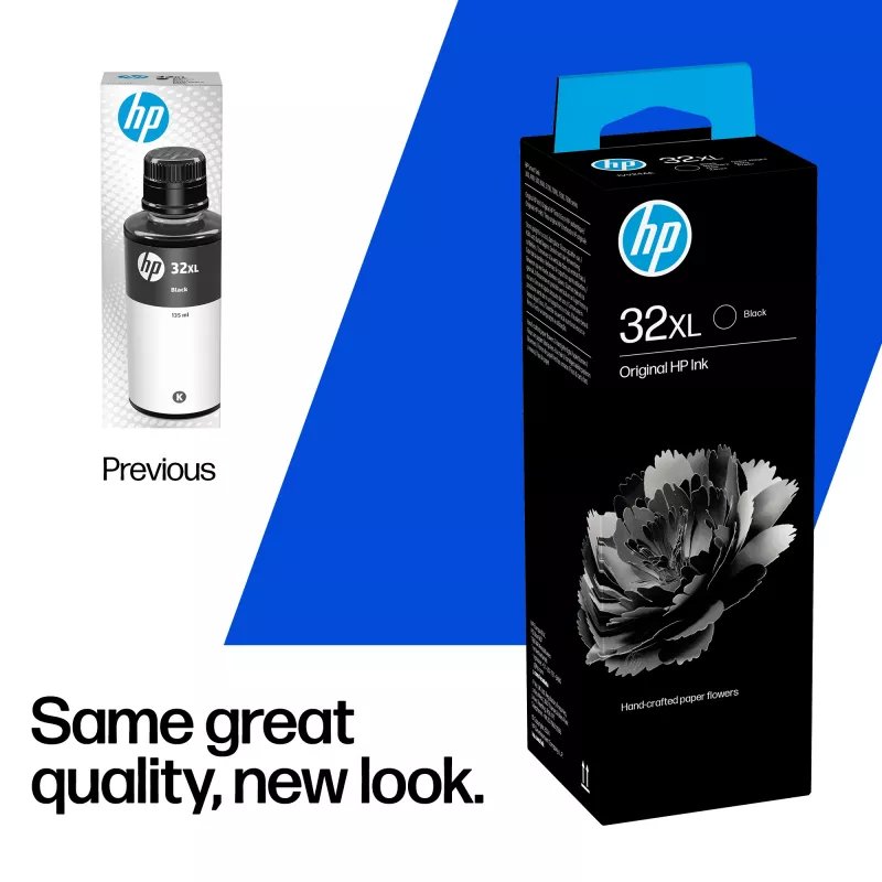 HP 32XL 135-ml Black Original Ink Bottle, Black, Malaysia, 15 - 35 °C, 15 - 35 °C, 20 - 80%, 1 pc(s)