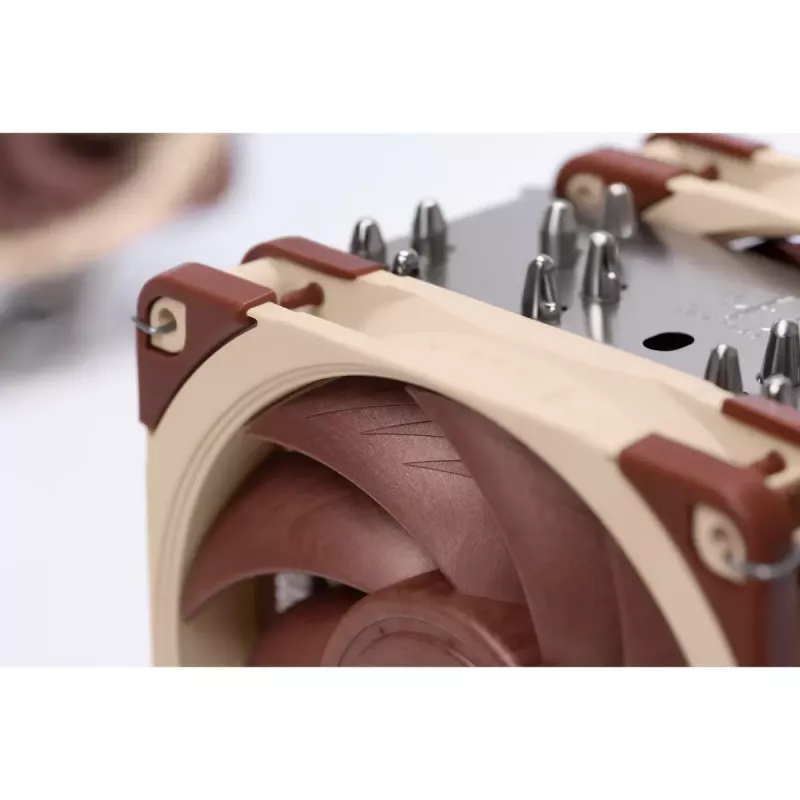 CPU Cooler Noctua NH-U12A 120 mm, dual-fan, copper base, aluminum radiator, PWM, for multiple Intel/AMD sockets