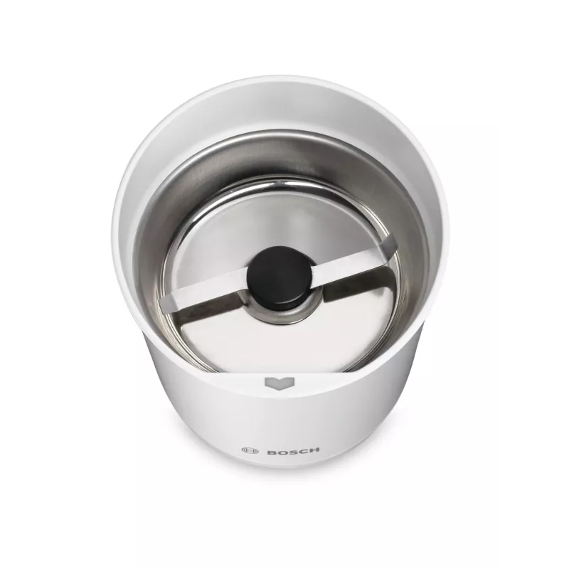 Blade coffee grinder Bosch TSM6A011W, 180 W, 75 g capacity, white