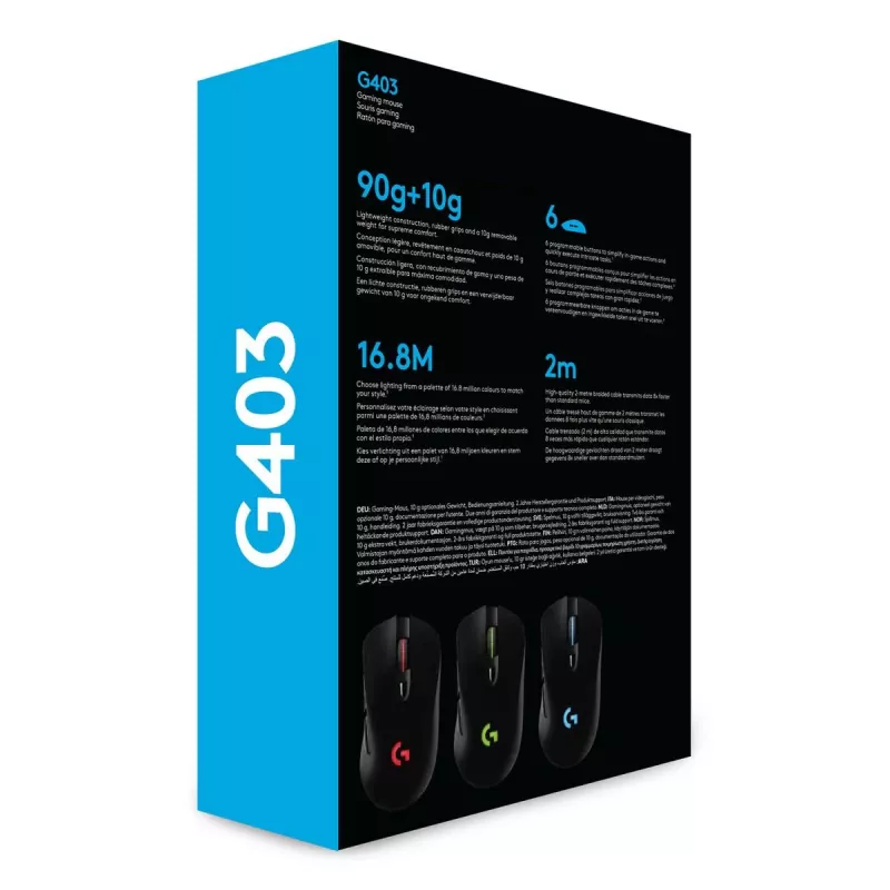 LOGITECH G403 Hero Gaming Mouse USB Black EWR2