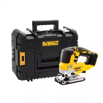 Jigsaw DeWALT DCS334NT-XJ cordless 18V, stroke 2.6 cm, cutting depth wood 135 mm, bevel 0–45°, top-handle, soft grip