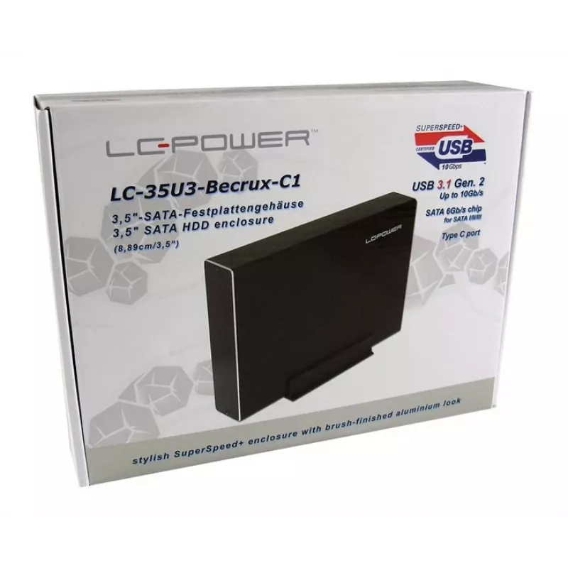 HDD enclosure LC-Power LC-35U3-Becrux-C1 Black 3.5 inch