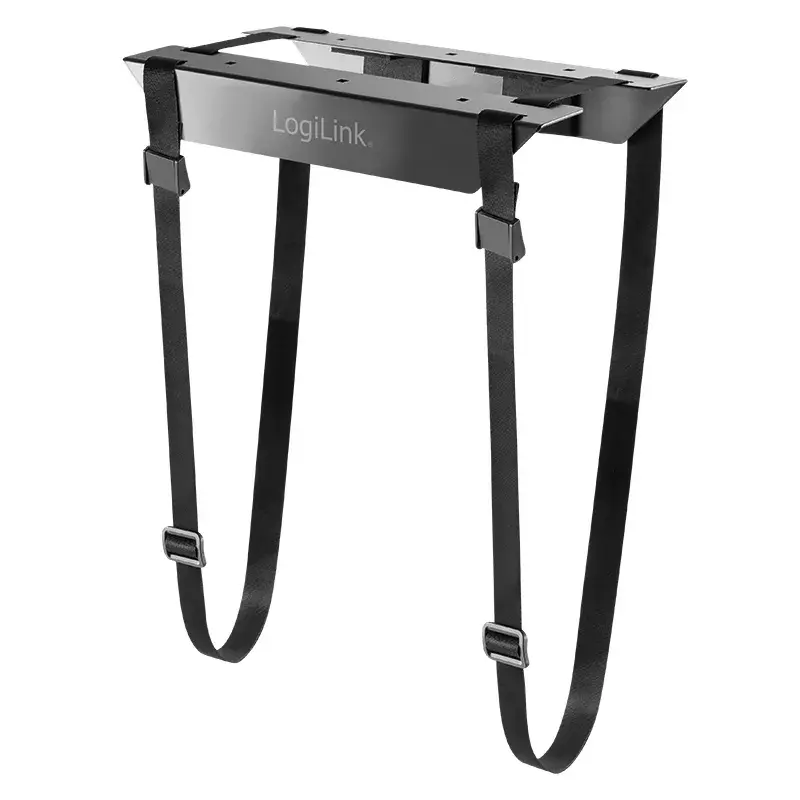 CPU holder LOGILINK EO0009 — adjustable steel desktop tower support, black, RoHS