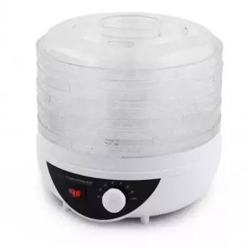 Food dehydrator ESPERANZA EKD002 – 5 trays, 250 W, adjustable thermostat, max temp 75°C, translucent white