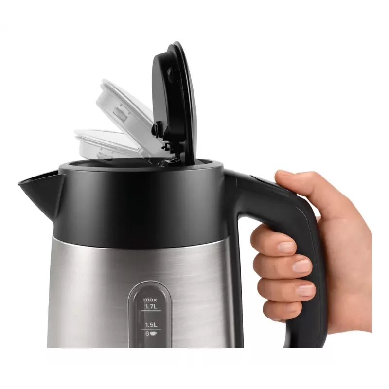 Bosch TWK4P440 electric kettle 1.7 L 2400 W Black, Stainless steel