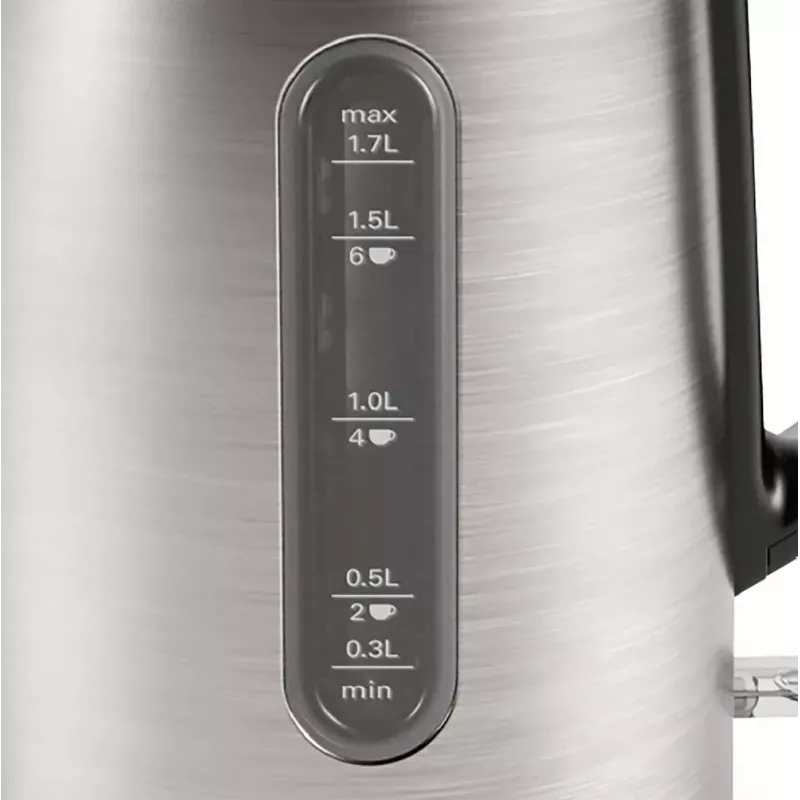 Bosch TWK4P440 electric kettle 1.7 L 2400 W Black, Stainless steel