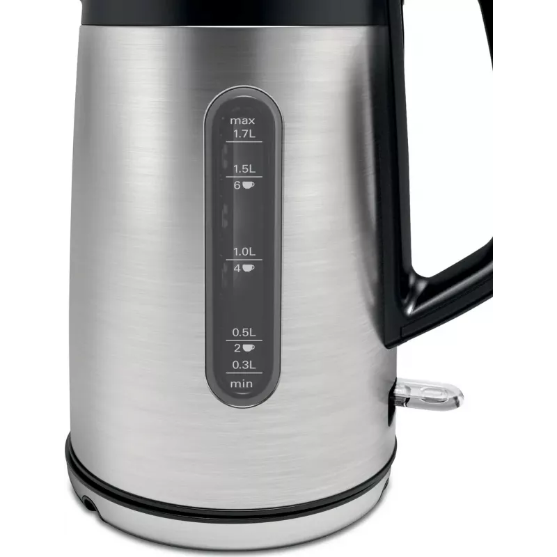 Bosch TWK4P440 electric kettle 1.7 L 2400 W Black, Stainless steel