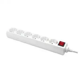 Power Extension LogiLink LPS202 1.5m 6 AC Outlets White