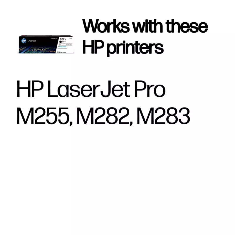 HP 207X High Yield Black Original LaserJet Toner Cartridge, 3150 pages, Black, 1 pc(s)
