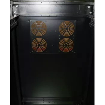 Extralink 37U Freestanding Rack Cabinet 600x1000 Black with Tempered Glass Door, 1200 kg Load Capacity
