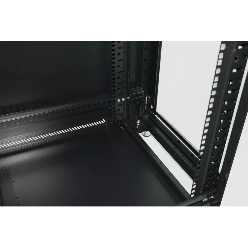 Extralink 37U Freestanding Rack Cabinet 600x1000 Black with Tempered Glass Door, 1200 kg Load Capacity