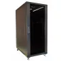 Extralink 37U Freestanding Rack Cabinet 600x1000 Black with Tempered Glass Door, 1200 kg Load Capacity