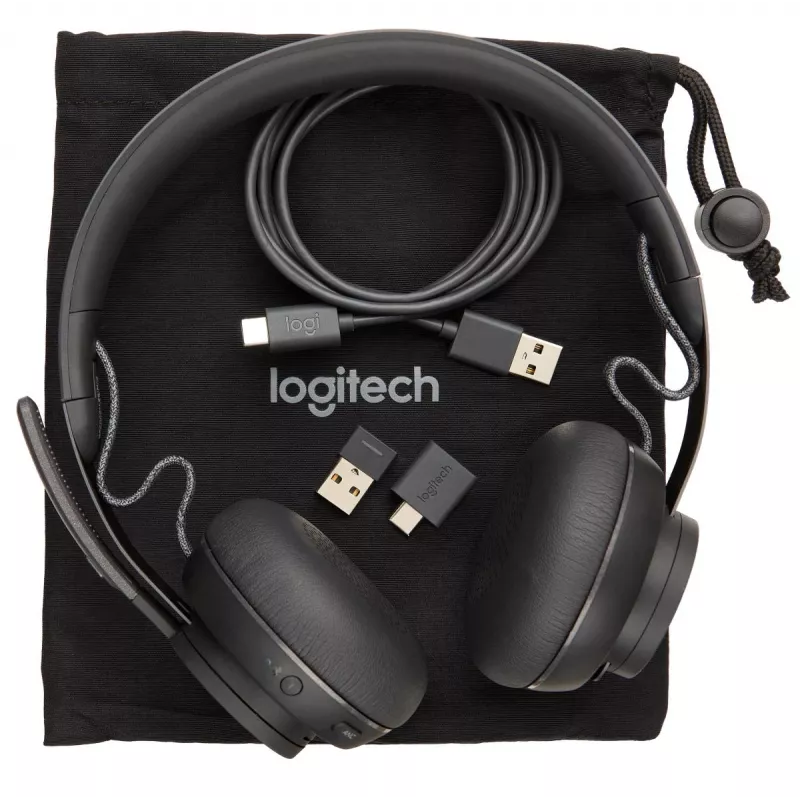 LOGITECH Zone Wireless - USB-C / USB-A - Headset - MSFT Teams Zone - Black