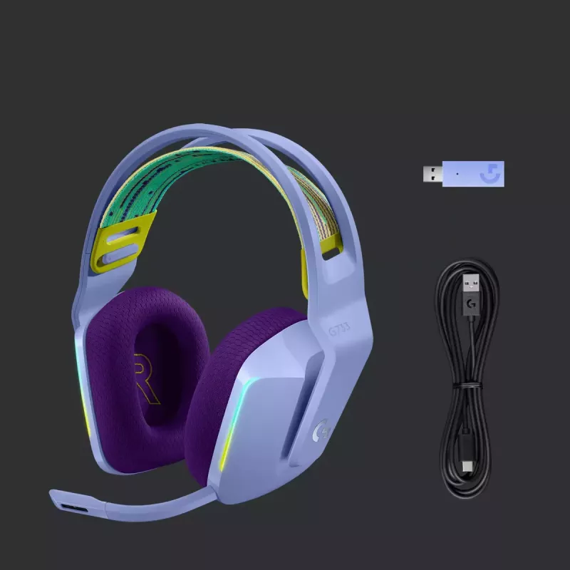 Headset Logitech G G733 LIGHTSPEED Wireless RGB Gaming Headset