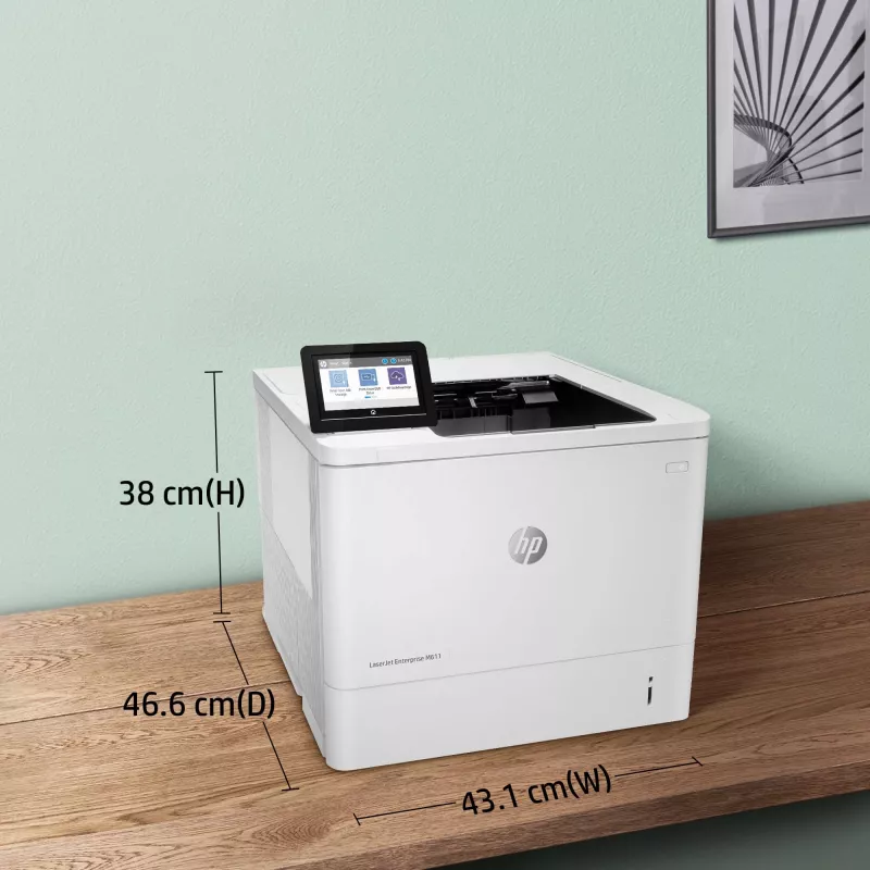 HP LaserJet Enterprise M611dn, Laser, 1200 x 1200 DPI, A4, 61 ppm, Duplex printing, Network ready