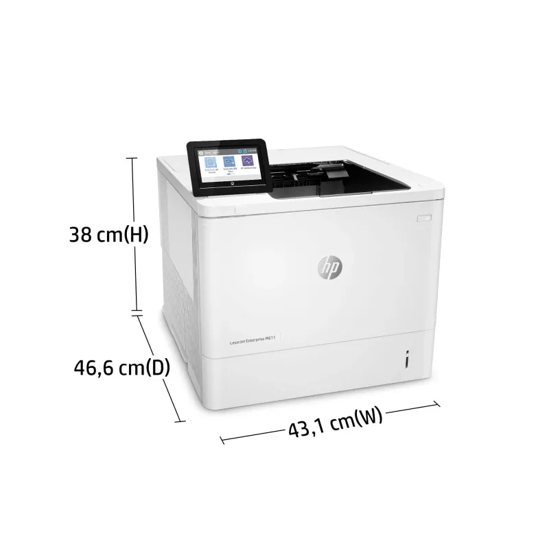 HP LaserJet Enterprise M611dn, Laser, 1200 x 1200 DPI, A4, 61 ppm, Duplex printing, Network ready