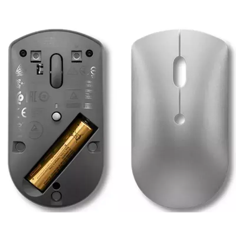 Optical Bluetooth Mouse Lenovo 600 — 2400 DPI, Bluetooth 5.0 Dual-host, 3 buttons, ball scroll, Iron Grey