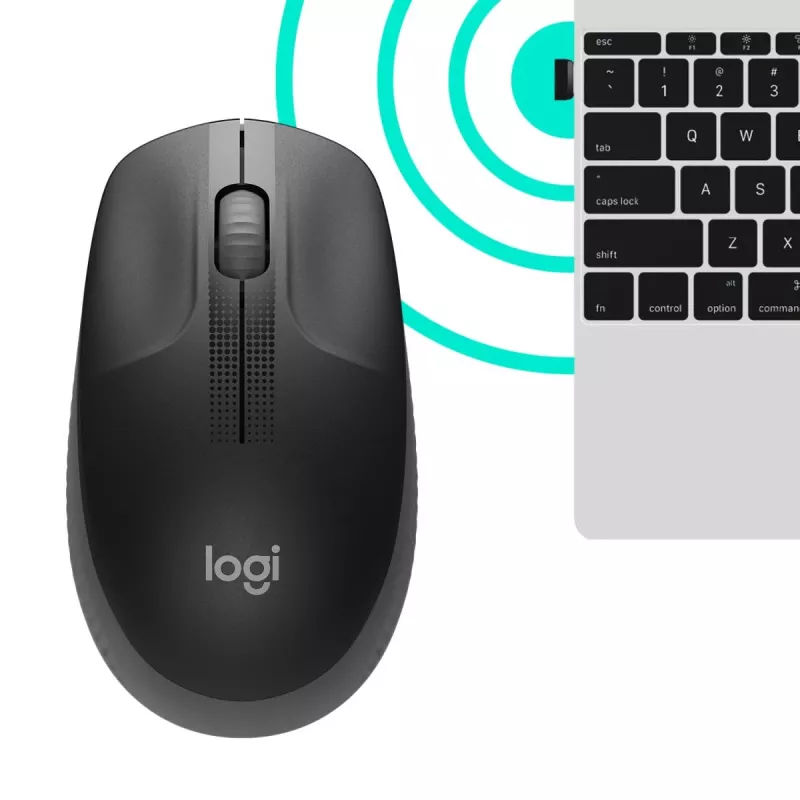 LOGITECH M190 Full-Size Wireless Mouse Charcoal