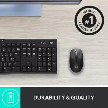 LOGITECH M190 Full-Size Wireless Mouse Mid Grey